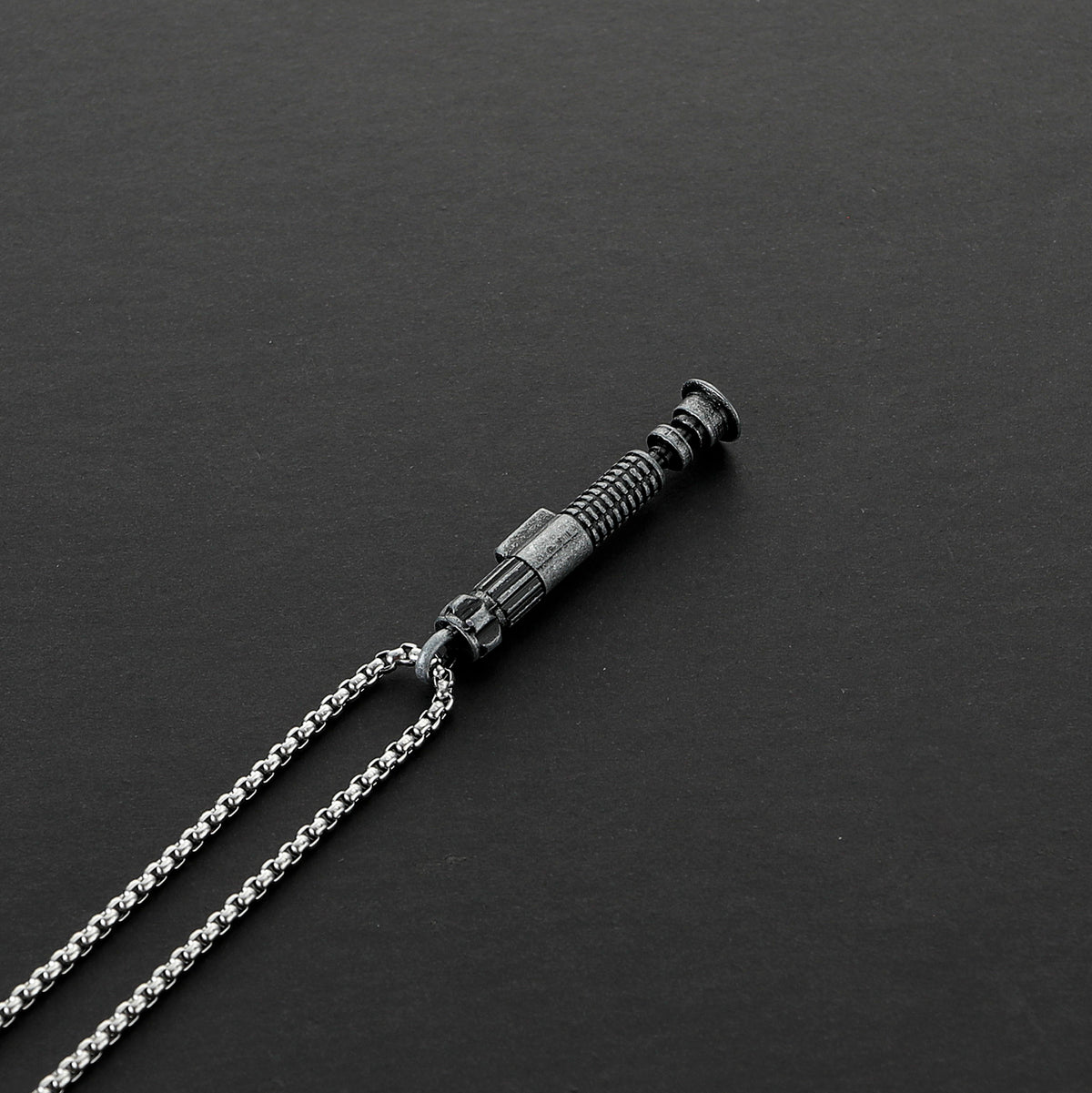 Obi-Wan Kenobi Metal Lightsaber Hilt Pendant Necklace