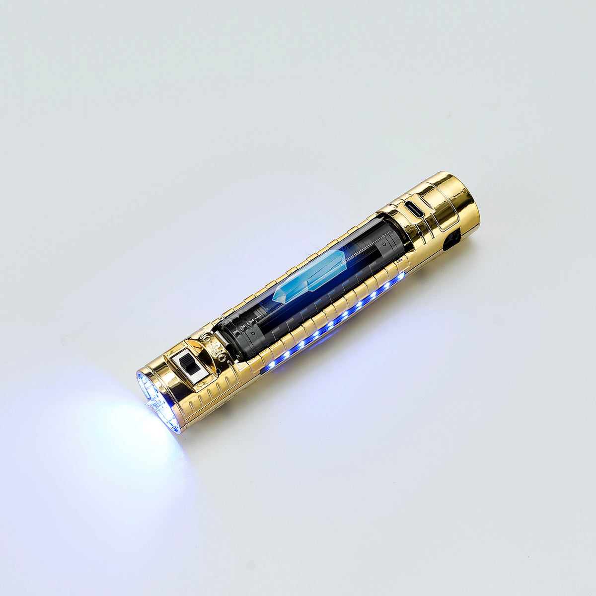 Proffieboard 2.2 Custom Lightsaber Replacement Chassis Core with Kill Switch – Gold Pogo Pin Board