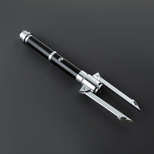 Folding Crossguard Lightsaber – Black & Silver Hilt