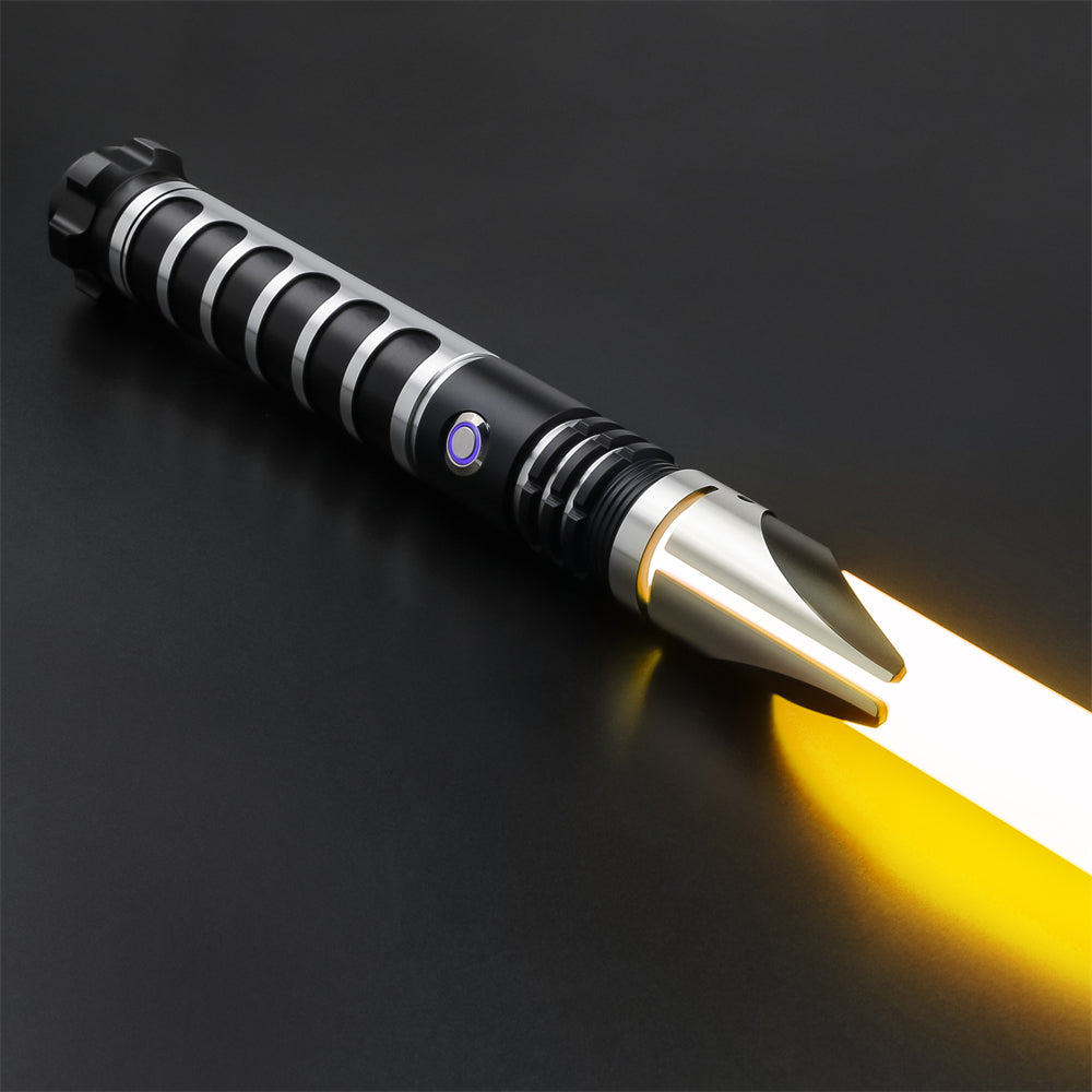 Mando V2 Silver Duelling Lightsaber – S-RGB