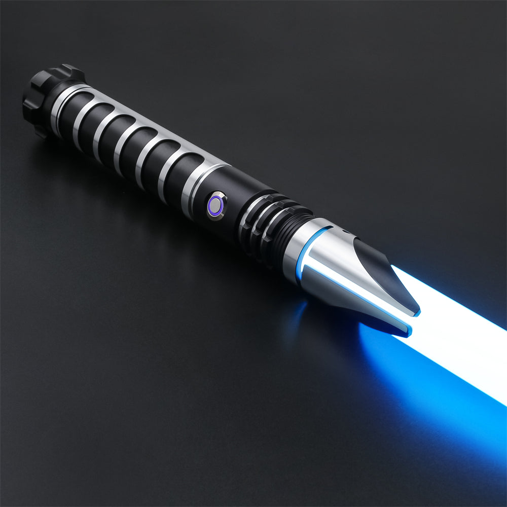 Mando V2 Silver Duelling Lightsaber – S-RGB
