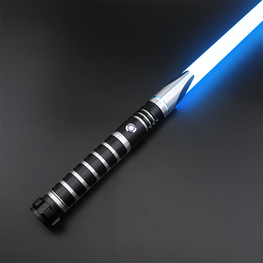 Mando V2 Silver Duelling Lightsaber – S-RGB