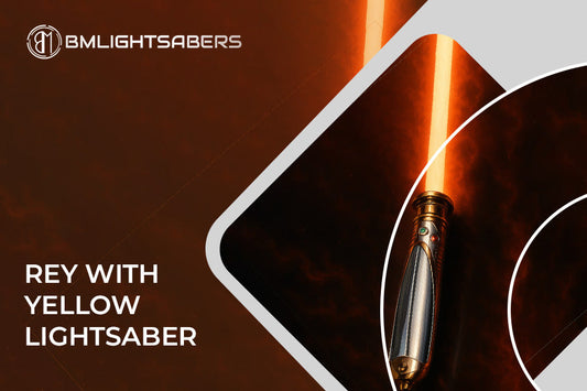 rey with yellow lightsaber