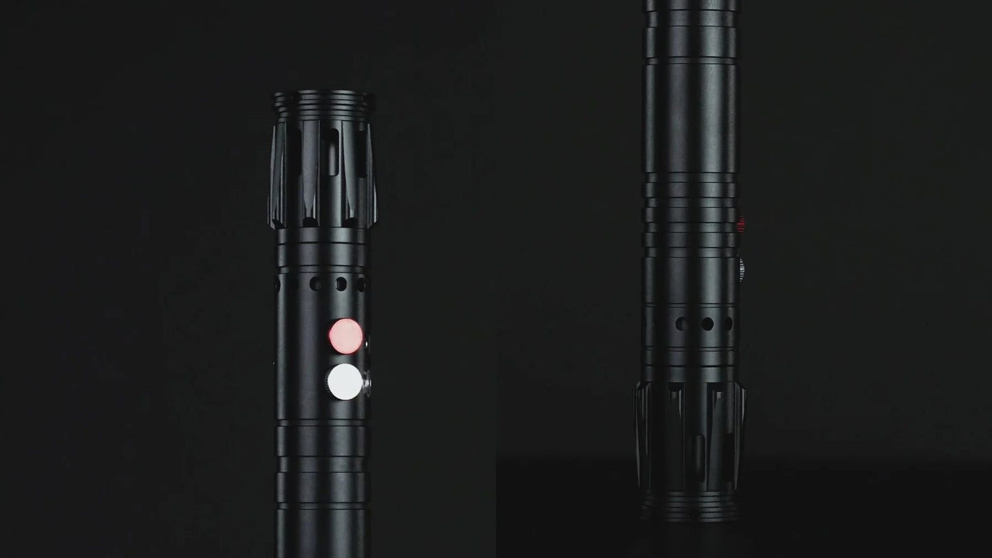 The Obsidian Sentinel Custom Red Staff Lightsaber