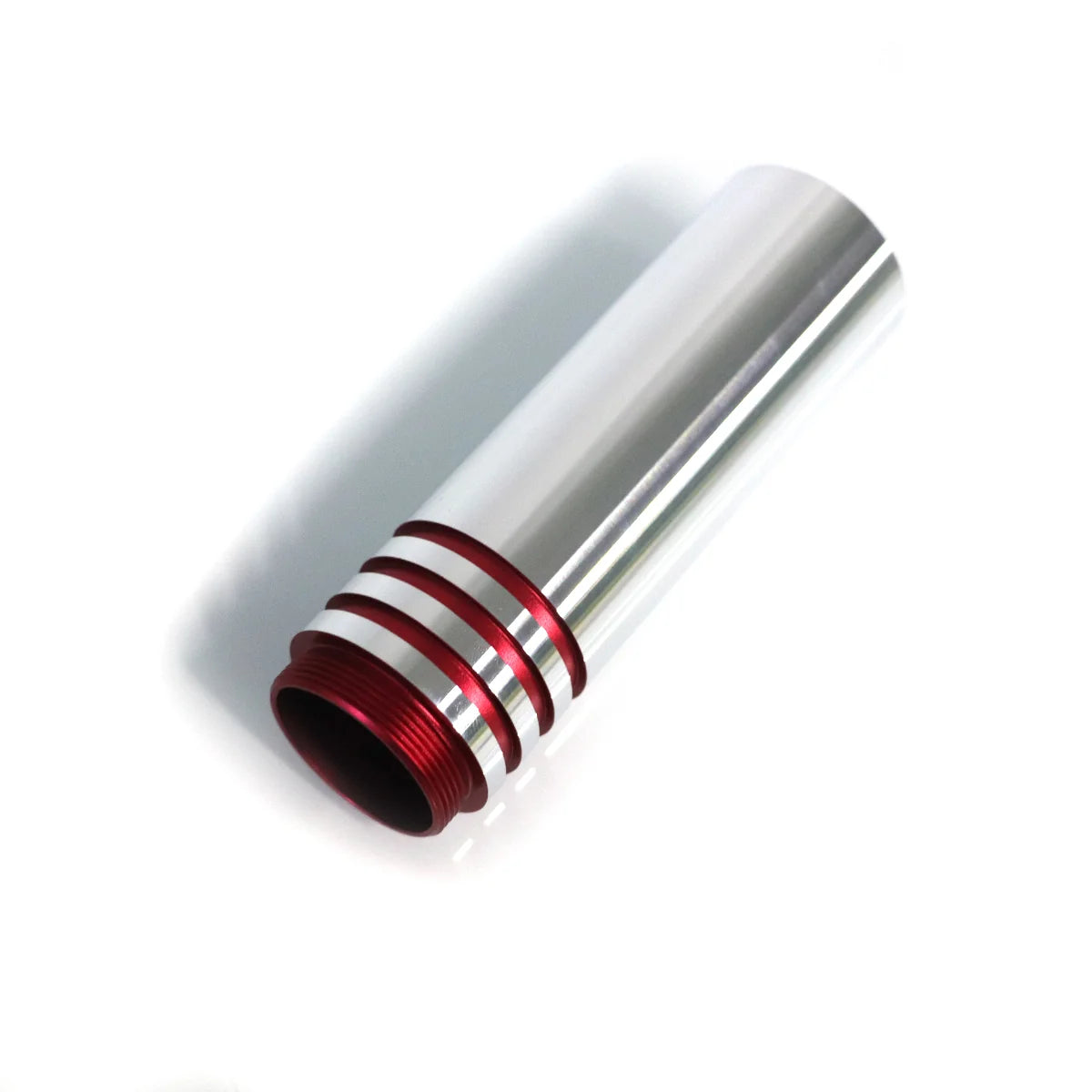 The Polished Quad-Accent Grip Sleeve Custom Red Lightsaber