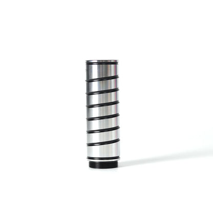 The Polished Dual-Tone Ribbed Grip Section Custom Red Lightsaber