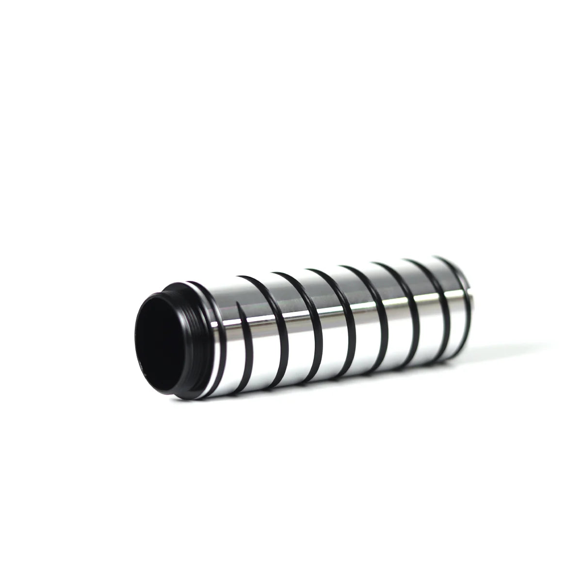 The Polished Dual-Tone Ribbed Grip Section Custom Red Lightsaber