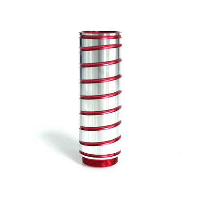 The Polished Dual-Tone Ribbed Grip Section Custom Red Lightsaber