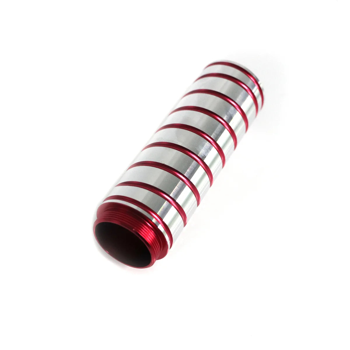 The Polished Dual-Tone Ribbed Grip Section Custom Red Lightsaber
