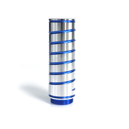 The Polished Dual-Tone Ribbed Grip Section Custom Red Lightsaber