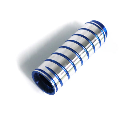 The Polished Dual-Tone Ribbed Grip Section Custom Red Lightsaber