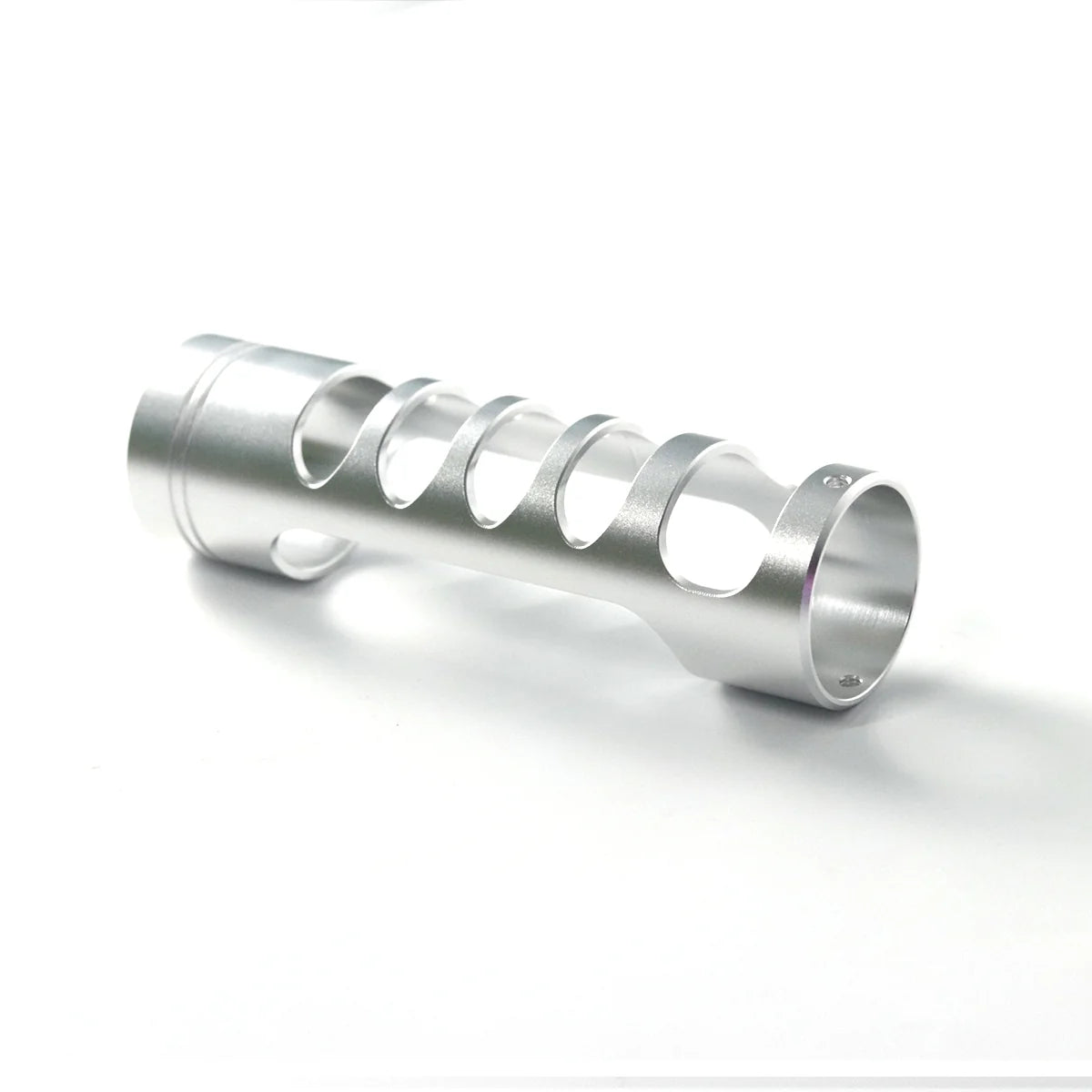 The Silver Slotted Cage Emitter Custom Red Lightsaber