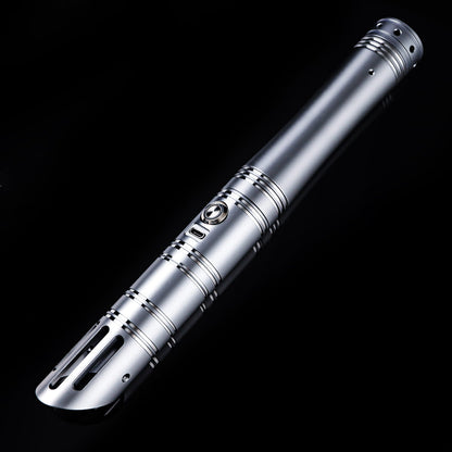 Brushed Silver Lightsaber Hilt – Slotted Emitter Design