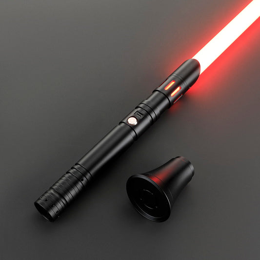 Black Lightsaber with 2 Interchangeable Pommels