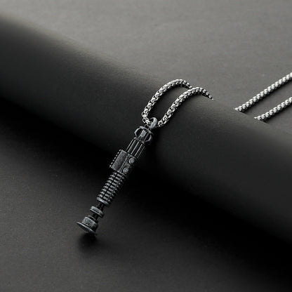 Obi-Wan Kenobi Metal Lightsaber Hilt Pendant Necklace