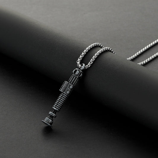 Obi-Wan Kenobi Metal Lightsaber Hilt Pendant Necklace