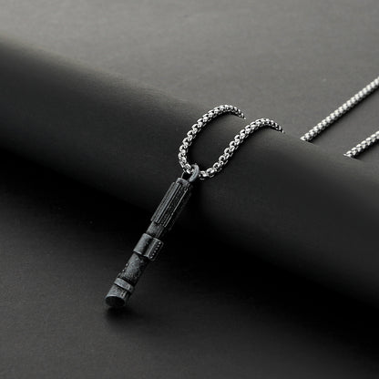 Anakin Skywalker Metal Lightsaber Hilt Pendant Necklace – Miniature Sith Replica