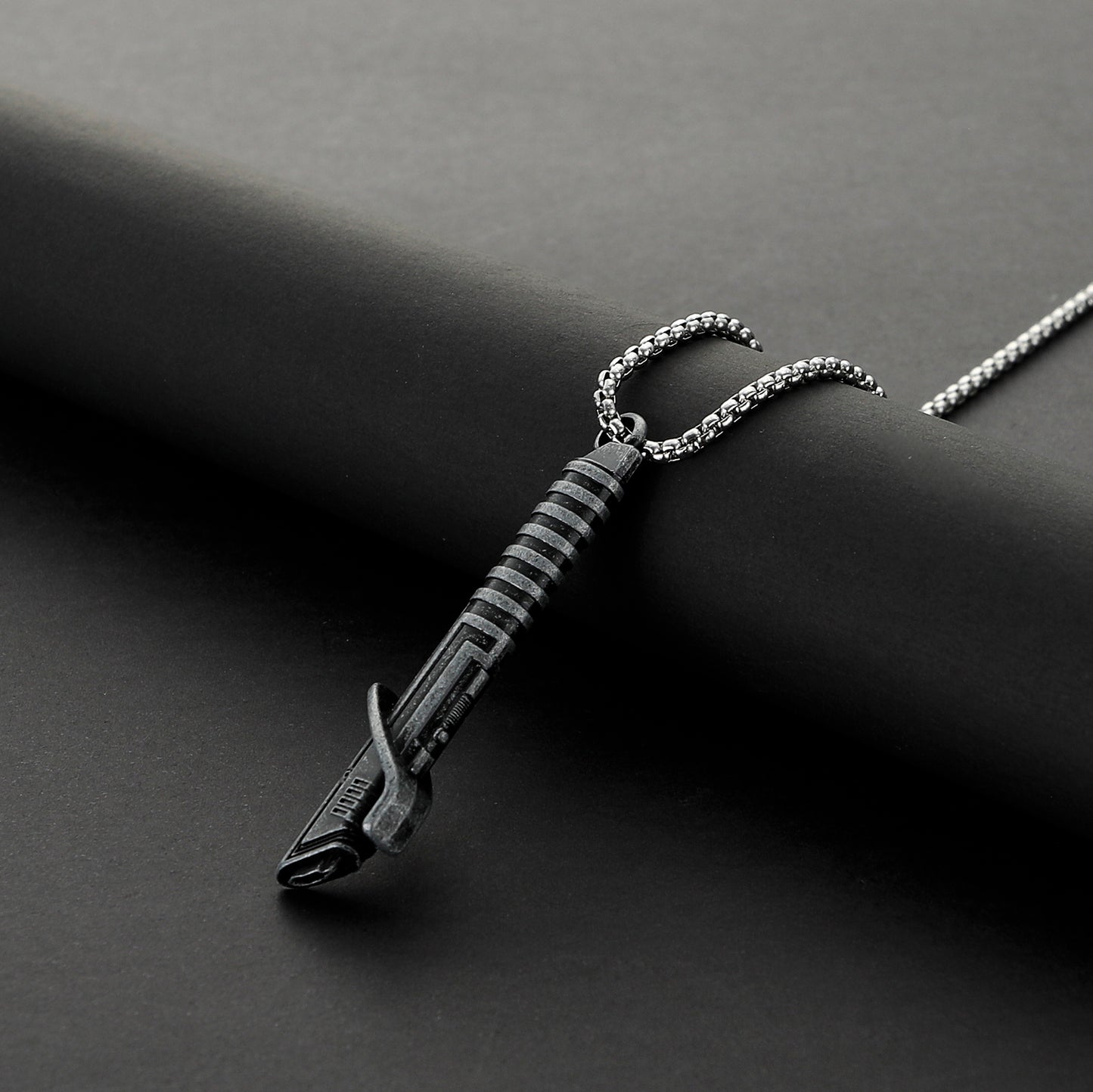 Darth Vader Lightsaber Hilt Pendant Necklace – Metal Miniature Replica