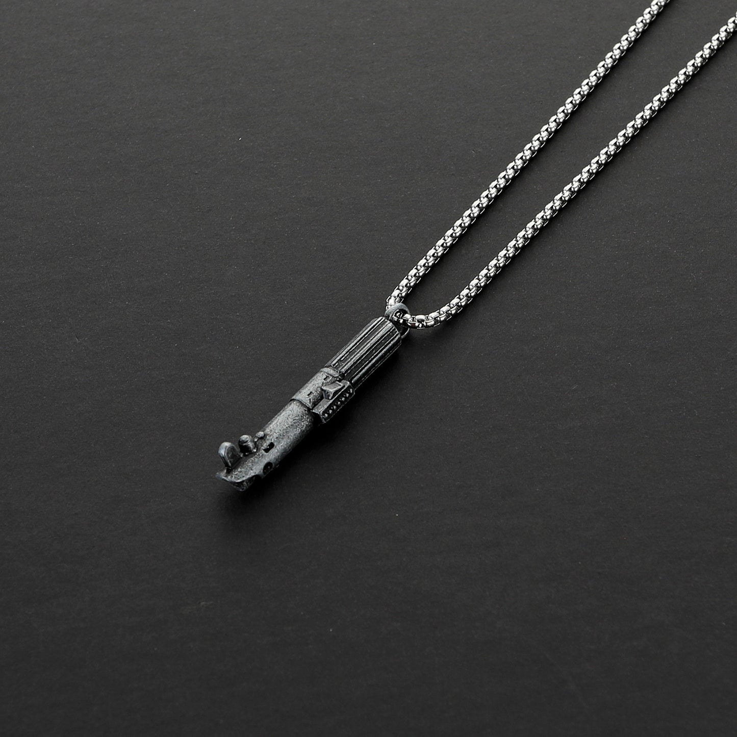 Darth Vader Metal Lightsaber Hilt Pendant Necklace – Miniature Sith Replica