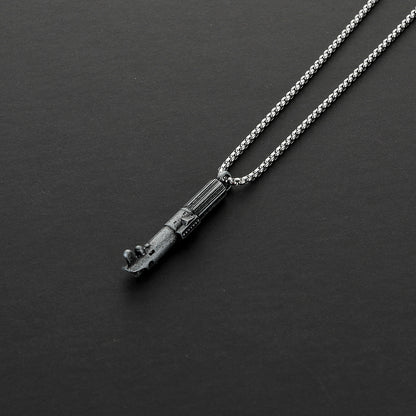 Darth Vader Metal Lightsaber Hilt Pendant Necklace – Miniature Sith Replica
