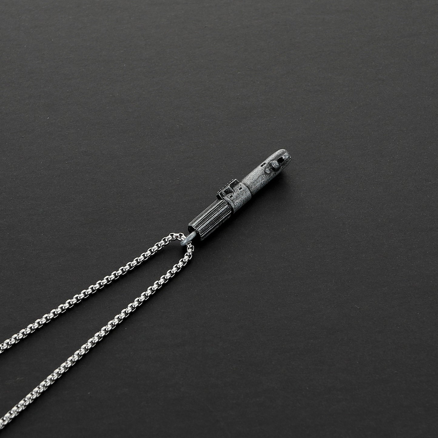 Darth Vader Metal Lightsaber Hilt Pendant Necklace – Miniature Sith Replica