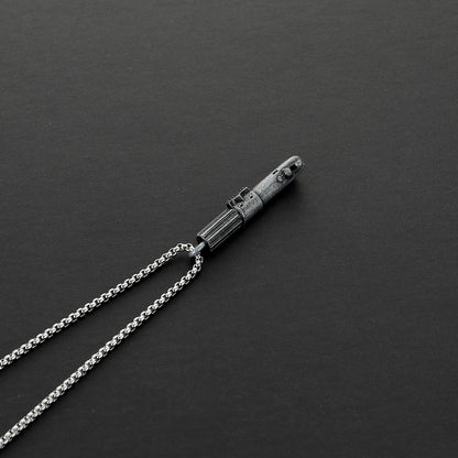 Darth Vader Metal Lightsaber Hilt Pendant Necklace – Miniature Sith Replica