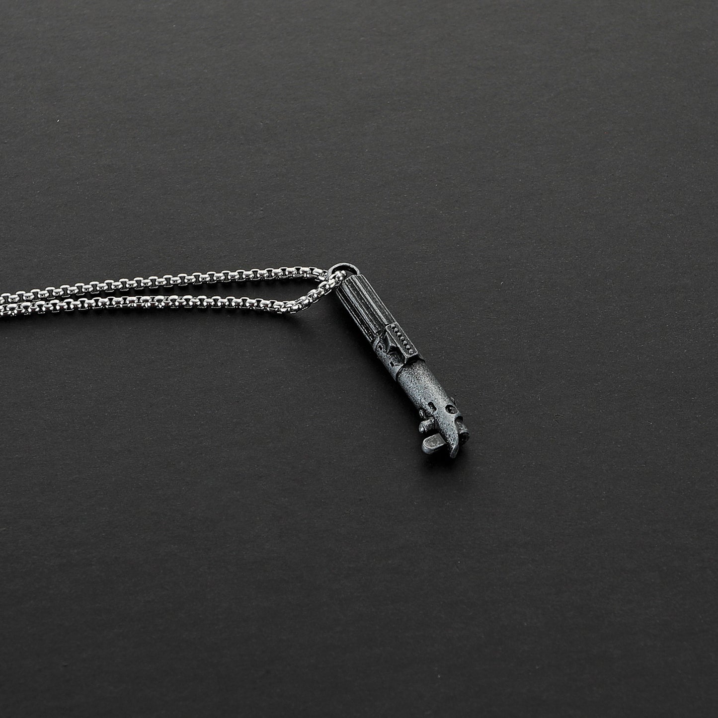 Darth Vader Metal Lightsaber Hilt Pendant Necklace – Miniature Sith Replica