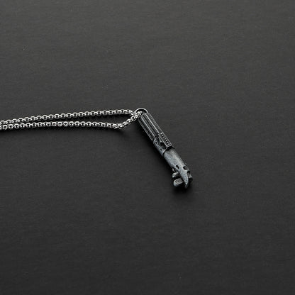Darth Vader Metal Lightsaber Hilt Pendant Necklace – Miniature Sith Replica