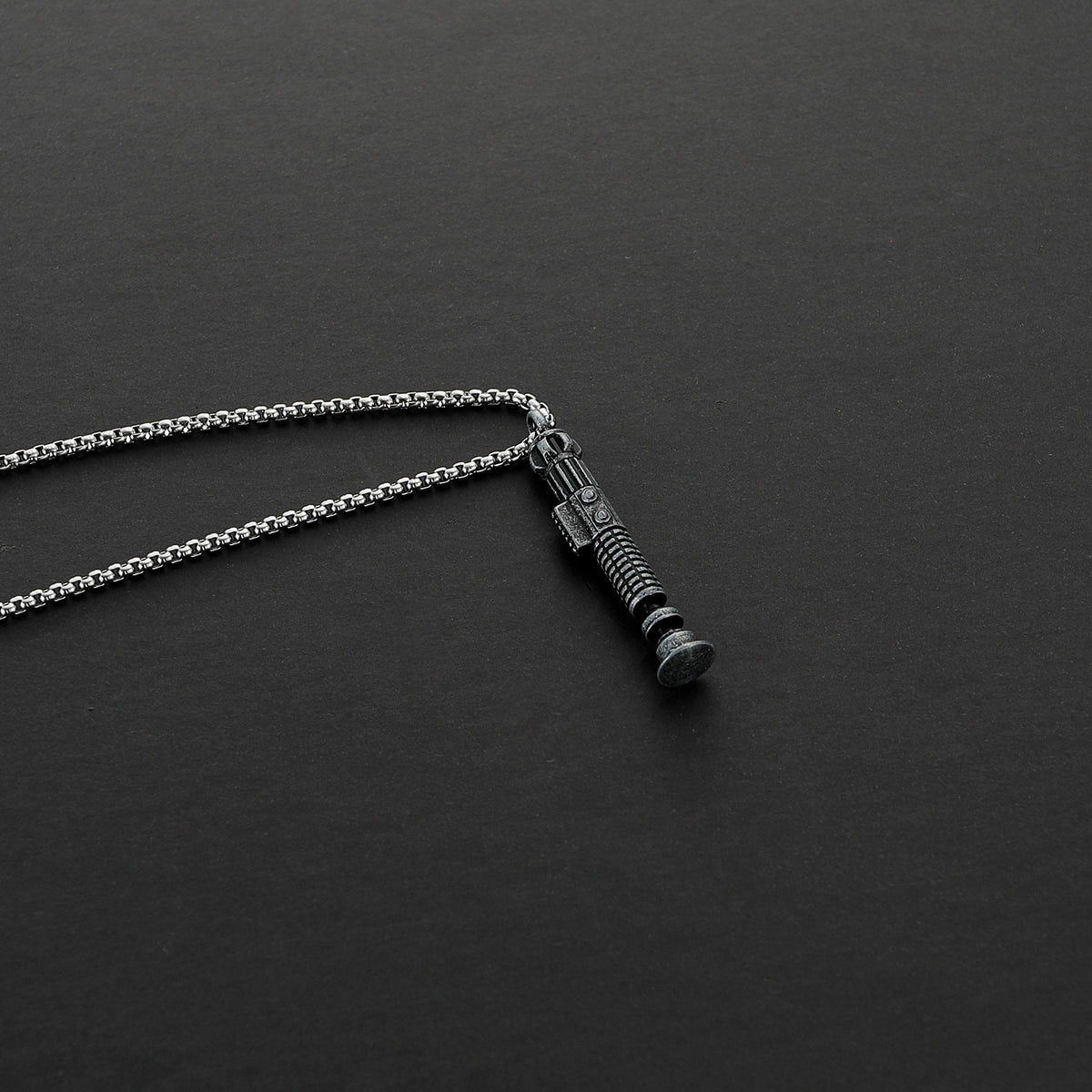 Obi-Wan Kenobi Metal Lightsaber Hilt Pendant Necklace