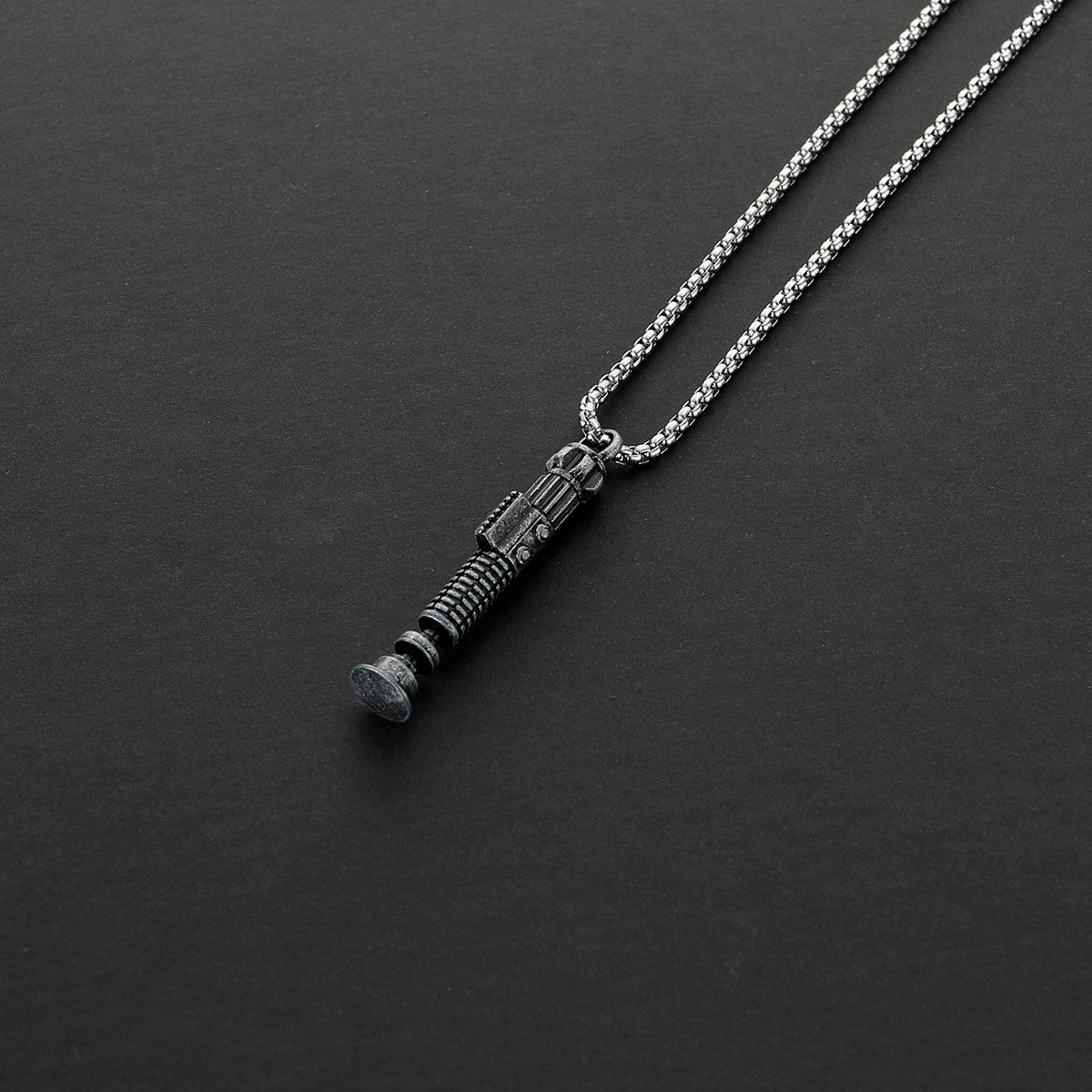 Obi-Wan Kenobi Metal Lightsaber Hilt Pendant Necklace