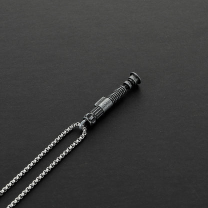 Obi-Wan Kenobi Metal Lightsaber Hilt Pendant Necklace