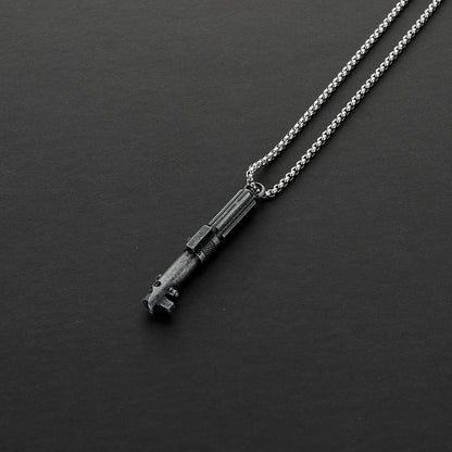 Anakin Skywalker Metal Lightsaber Hilt Pendant Necklace – Miniature Sith Replica