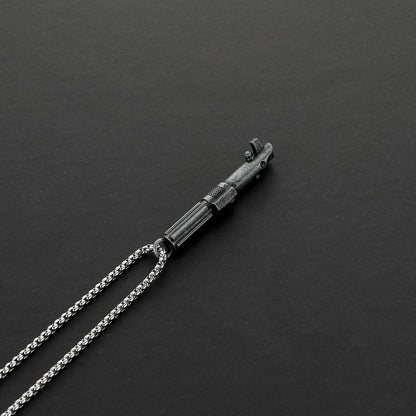 Anakin Skywalker Metal Lightsaber Hilt Pendant Necklace – Miniature Sith Replica