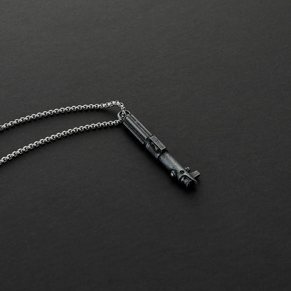 Anakin Skywalker Metal Lightsaber Hilt Pendant Necklace – Miniature Sith Replica