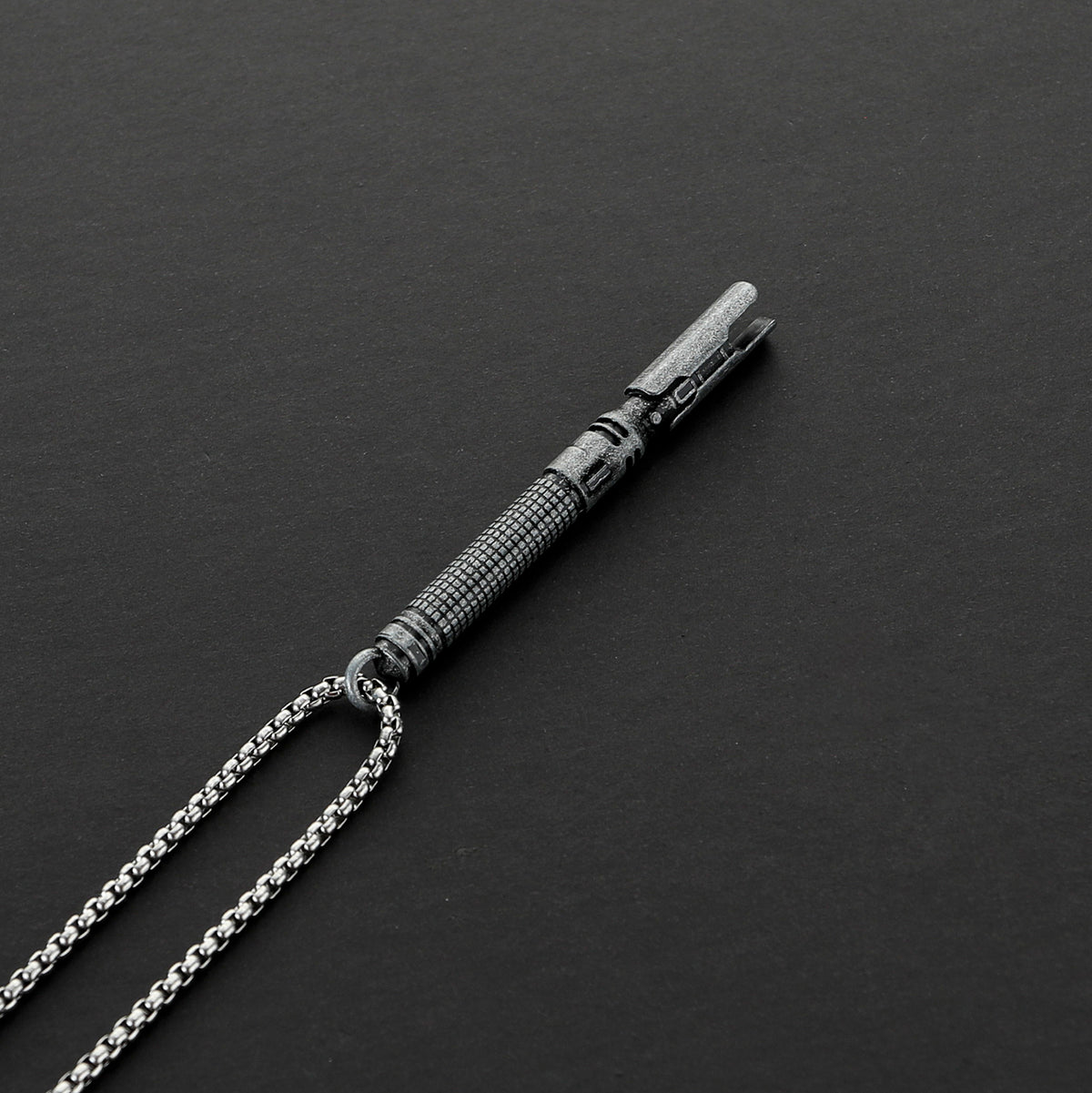 Sith Dual-Emitter Metal Hilt Pendant Necklace