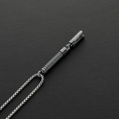 Sith Dual-Emitter Metal Hilt Pendant Necklace