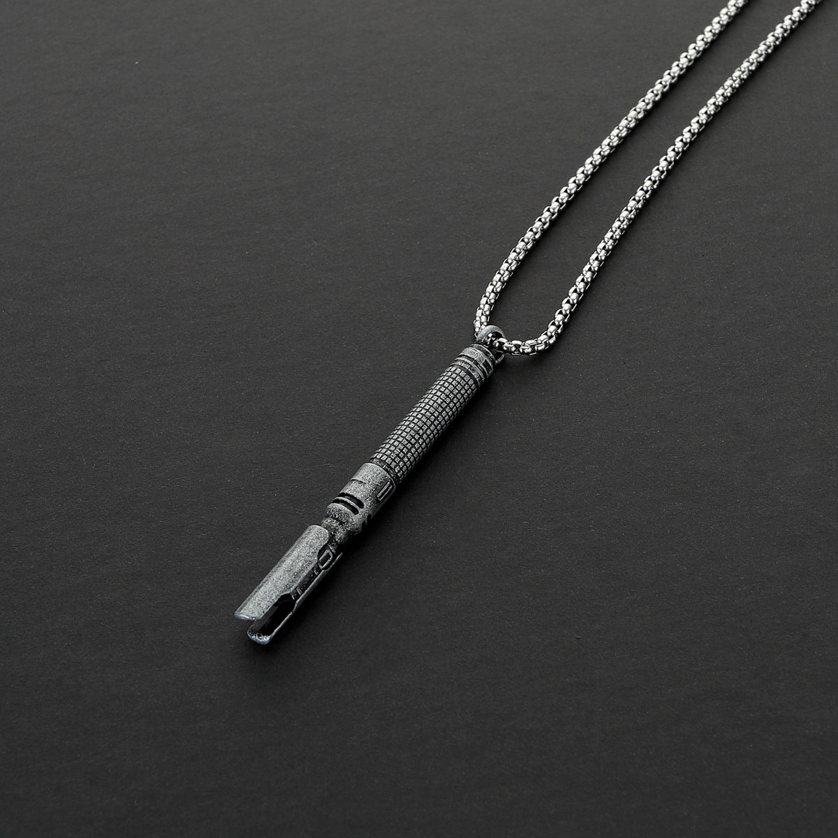 Sith Dual-Emitter Metal Hilt Pendant Necklace