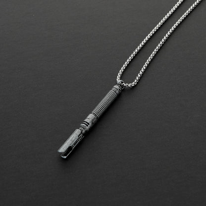 Sith Dual-Emitter Metal Hilt Pendant Necklace
