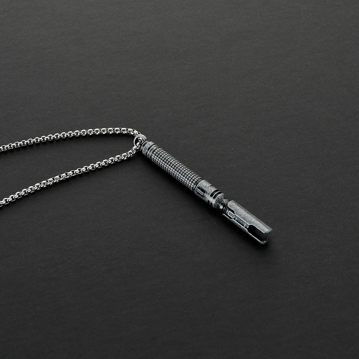 Sith Dual-Emitter Metal Hilt Pendant Necklace