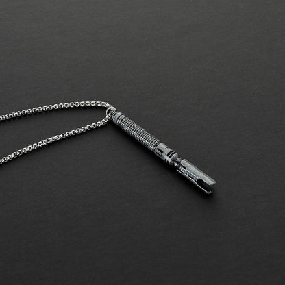 Sith Dual-Emitter Metal Hilt Pendant Necklace