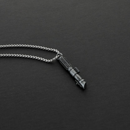 Anakin Skywalker Metal Lightsaber Hilt Pendant Necklace – Miniature Sith Replica
