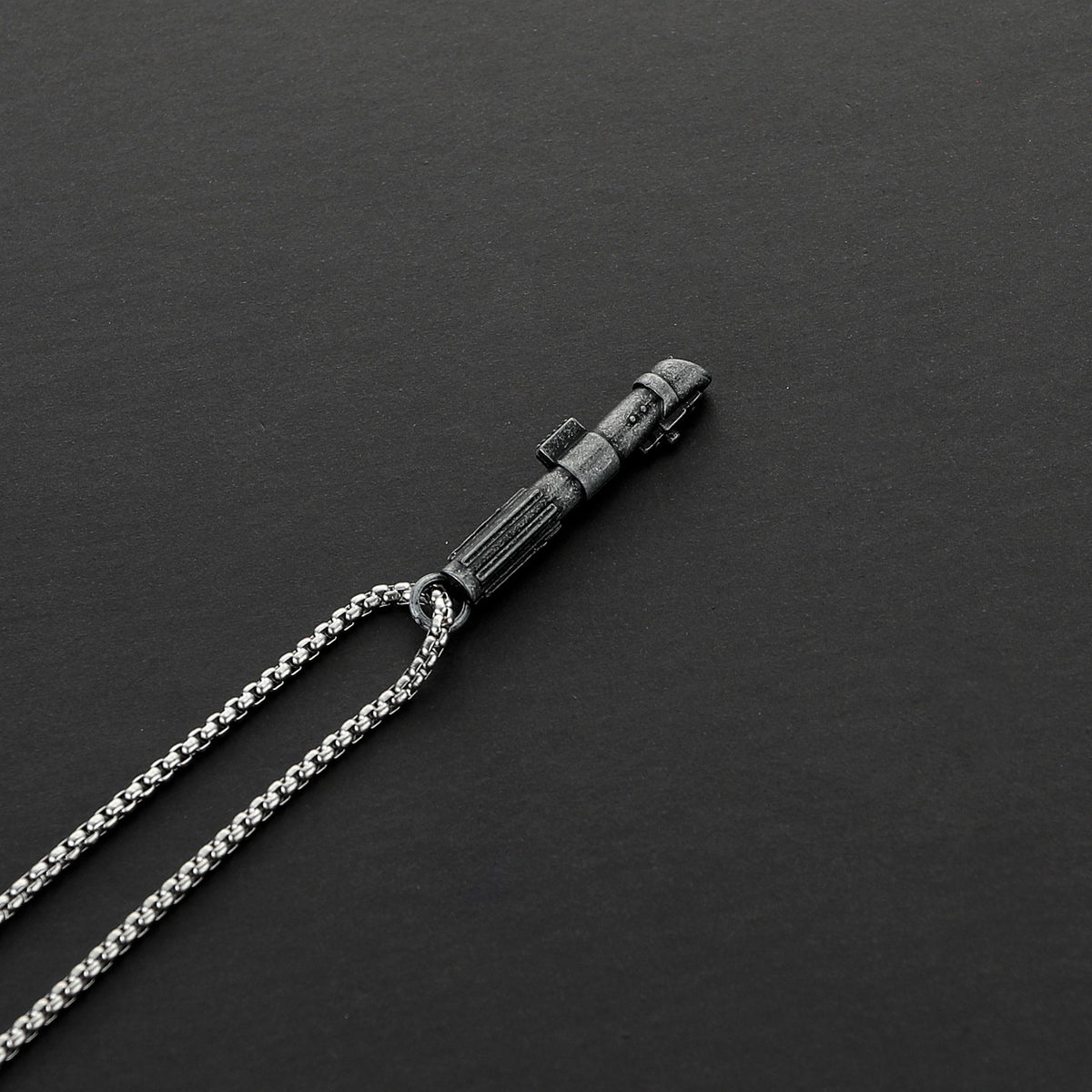 Anakin Skywalker Metal Lightsaber Hilt Pendant Necklace – Miniature Sith Replica