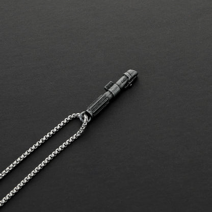 Anakin Skywalker Metal Lightsaber Hilt Pendant Necklace – Miniature Sith Replica