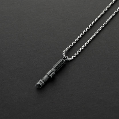 Anakin Skywalker Metal Lightsaber Hilt Pendant Necklace – Miniature Sith Replica
