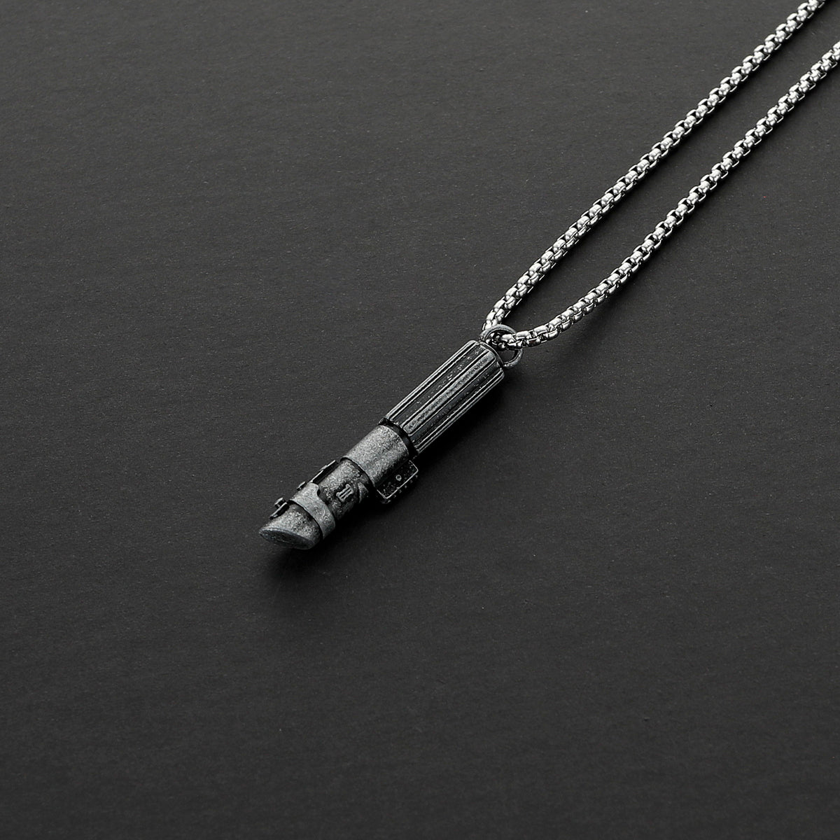 Darth Vader Metal Lightsaber Hilt Pendant Necklace – Miniature Sith Replica