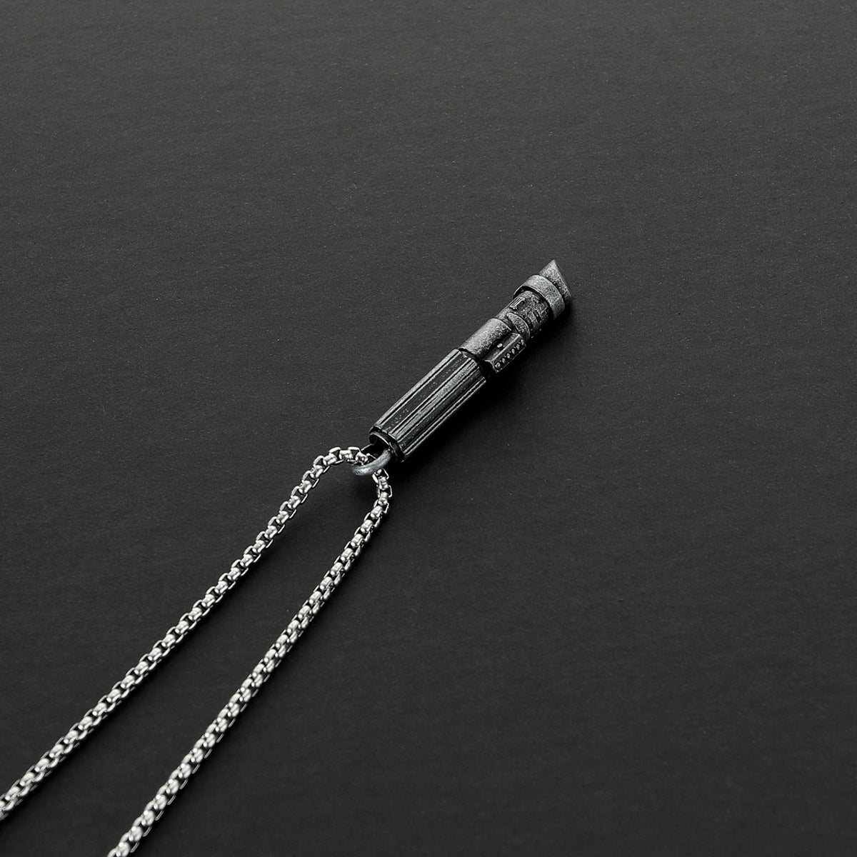 Darth Vader Metal Lightsaber Hilt Pendant Necklace – Miniature Sith Replica
