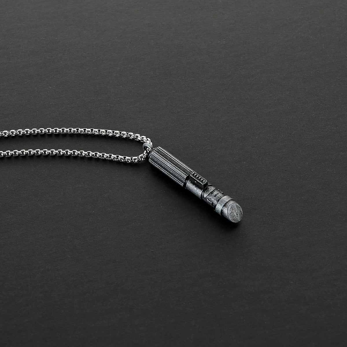 Darth Vader Metal Lightsaber Hilt Pendant Necklace – Miniature Sith Replica