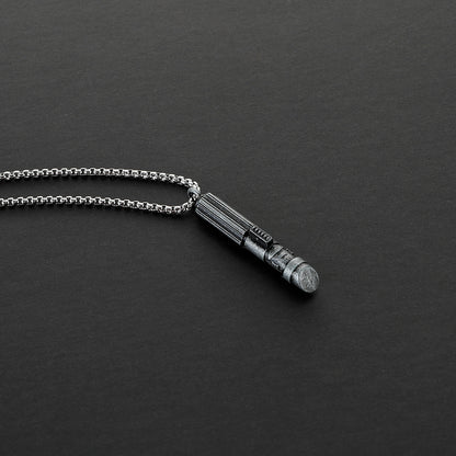 Darth Vader Metal Lightsaber Hilt Pendant Necklace – Miniature Sith Replica