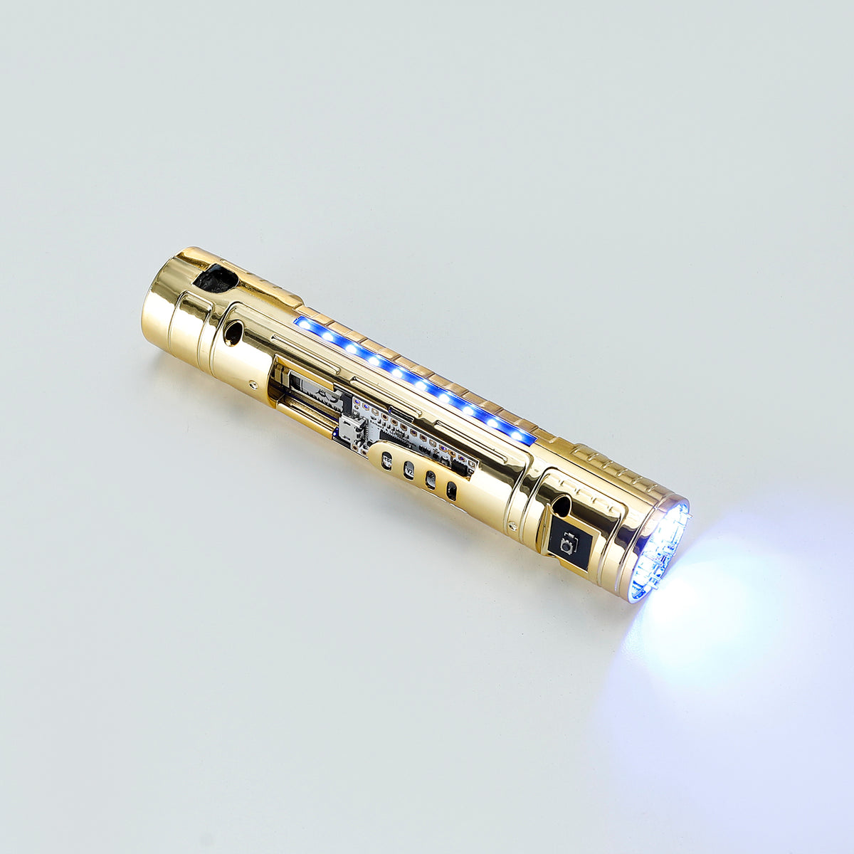 Proffieboard 2.2 Custom Lightsaber Replacement Chassis Core with Kill Switch – Gold Pogo Pin Board
