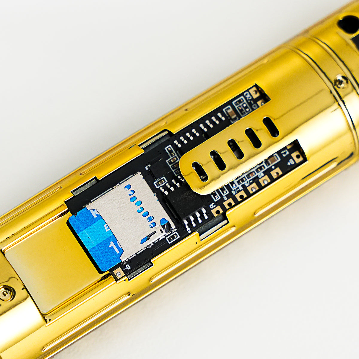 XenoPixel Custom Lightsaber Replacement Chassis Core with Kill Switch – Gold Pogo Pin Board
